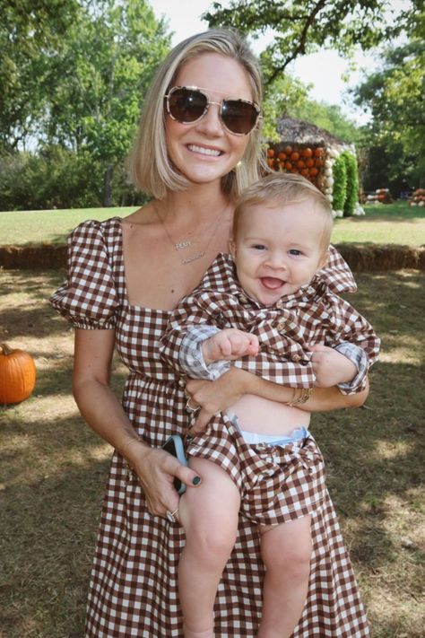 Mommy and son matching outfits! Looking for cute fall outfit ideas for you and your little boy? Check out this adorable checkered brown dress and its matching set. These pieces are perfect for a family photoshoot, a birthday, and everyday wear. These outfits are not only high quality and comfy, but they also have a stylish aesthetic. Don't miss out on these amazing looks! Hunter Premo. Mommy and Me Outfits Mommy And Me Son Outfits, Mama And Son Matching Outfits, Mum And Son Matching Outfits, Mommy And Me Boy Outfits, Matching Baby And Mommy Outfits, Mommy And Son Matching Outfits, Mommy And Baby Outfits, Mommy And Me Outfits Boy, Mommy And Son Outfits