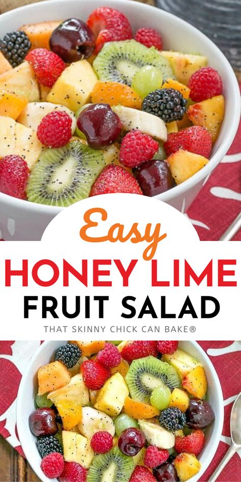 Honey Lime Fruit Salad, Lime Fruit Salad, Citrus Salad Dressing, Mediterranean Salad Recipe, Fruit Dips, Easy Fruit Salad Recipes, Lime Fruit, Fruity Recipes, Side Salads