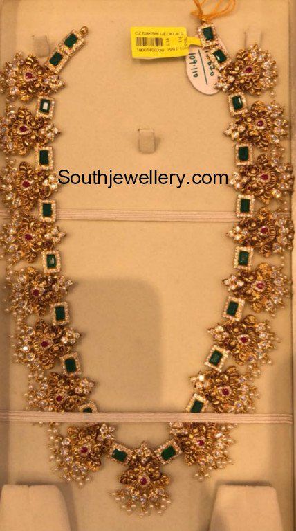 Gold Haram Designs, Haram Designs, Gold Haram, Long Haram, Antique Gold Jewelry Indian, Jewelry Designing, Beautiful Gold Necklaces, Jewellery Indian, Real Gold Jewelry