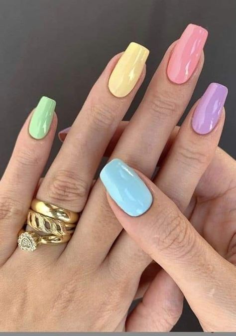 Pastel Nails Designs, Easter Nail, Spring Acrylic Nails, Cute Gel Nails, Easter Nails, Short Acrylic Nails Designs, Rainbow Nails, Pastel Nails, Dipped Nails