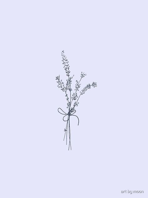 Lavender Bunch Drawing, Lavender Fine Line Drawing, Bunch Of Lavender Tattoo, Pressed Lavender Art, Lavender Flowers Tattoo, Indigo Flower Tattoo, Lavender Tattoo Ideas, Lavender Bunch Tattoo, Love Is All Around