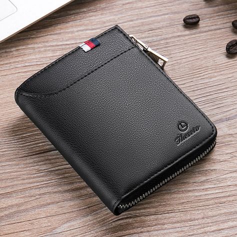 Genuine Leather Short Driver License Wallet For Men Small Thank You Gift, Beautiful Quote, Membership Card, Photo Holders, Coin Bag, Male Cards, Wallet Card, Card Holder Leather, Black Coffee