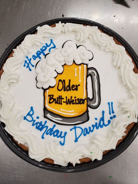 21st Birthday Cookie Cake For Guys, Bento Cake Design Birthday For Men, Men 30th Birthday Cake, Men Birthday Cake Ideas Guys, Publix Birthday Cakes, Beer Birthday Cake, Guy Cakes, Square Cake Design, Foundation Ideas