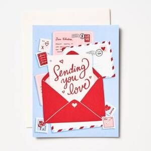 Valentines Day Post, Valentines Envelopes, Greeting Card Inspiration, Greeting Card Art, Happy Valentines Day Card, Valentines Greetings, Paper Source, Valentine Card, Card Illustration