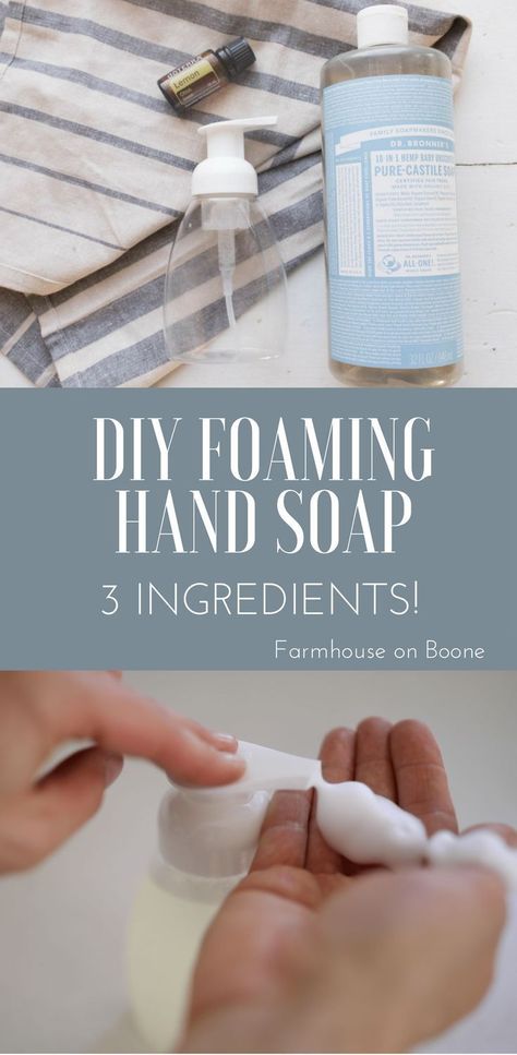 Non Toxic Soap, Diy Foaming Hand Soap Recipes, Wild Living, Foaming Hand Soap Recipe, Hand Soap Recipe, Diy Foaming Hand Soap, Smart Hacks, Savon Diy, Diy Soaps