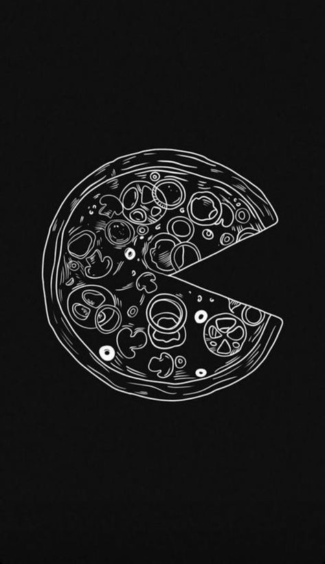 ⋆｡✧˚♣ Black & White ♣˚✧｡⋆ Food Black And White Aesthetic, Pizza Black And White, Pizza Logo Design Ideas, Pizza Aesthetic Wallpaper, Black Pizza, Pizza Meme, Emoji Nails, Couple Case, Aesthetic Tumblr Backgrounds