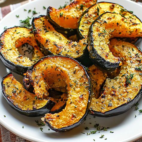 Roasted Acorn Squash Slices, Roasted Kombucha Squash, Baking Acorn Squash Oven, Acorn Squash Recipe Air Fryer, Crockpot Acorn Squash, Fried Acorn Squash, Baked Acorn Squash Recipes, Acorn Squash Air Fryer, Roasted Acorn Squash Recipes