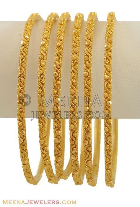 Gold Bangles Indian Design, Simple Gold Bangle, Plain Gold Bangles, 22k Gold Bangles, Indian Antiques, Gold Bangles Indian, Gold Bangles For Women, Gold Bangle Set, Bangles Gold