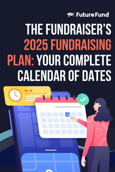 Text reads "The Fundraiser’s 2023 Fundraising Plan: Your Complete Calendar of Dates" with a PTA member looking at a calendar to plan the next fundraisers. Calendar For School, Calendar Fundraiser, Fundraising Calendar, School Calendar, Key Dates, Heritage Month, School Year, Special Events, Dates