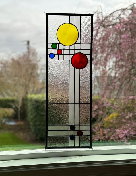 Mid Century Modern Abstract Art Stained Glass Windows 8 X 24 Home Decor Interior Design Frank Lloyd Wright sold Individually or as Pair - Etsy Frank Lloyd Wright Pattern, Frank Lloyd Wright Stained Glass Pattern, Modern Stained Glass Windows, Frank Lloyd Wright Art, Frank Lloyd Wright Stained Glass, Lloyd Wright Architecture, Abstract Painting Acrylic Modern, Frank Lloyd Wright Architecture, Modern Stained Glass