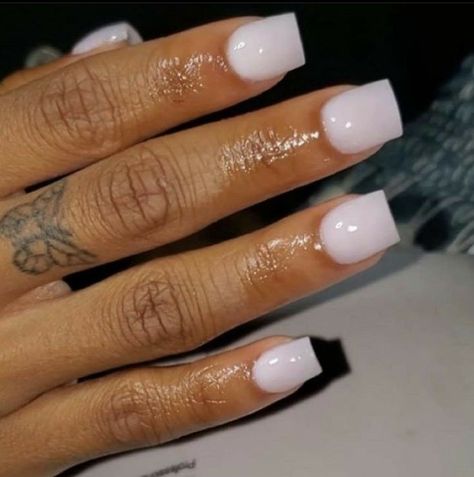 Short Acrylics, Ombre Acrylic Nails, White Acrylic Nails, Work Nails, Short Square Acrylic Nails, Unique Acrylic Nails, Acrylic Nails Coffin Short, Short Acrylic Nails Designs, Laugh Out Loud