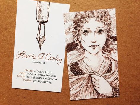 Artist Calling Card, Busy Drawing, Artist Business Cards Design, Calling Card Design, Google Business Card, Art Websites, Illustration Business Cards, Company Ideas, Coral Draw