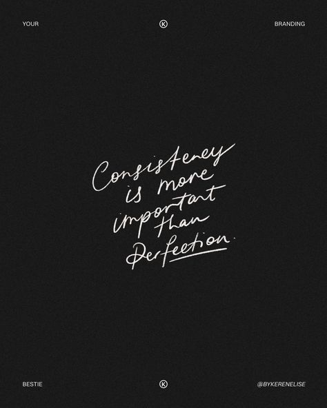 Let’s get real for a sec - we all love that perfect, glossy vibe, but here’s a (not so secret) Secret: Consistency > perfection EVERY. SINGLE. TIME. [↓] Whether it’s your logo, colours, or messaging - showing up in a way that’s recognisably YOU is what builds TRUST, connection, and those long-term dream clients. [↓] So, ditch the chase for perfection - the real game changer is in being CONSISTENT. (I know I know I say it a lot - but it's true!) Ready to make your brand unforgettable? Let’s... Logo Colours, Secret Secret, Being Consistent, Lifestyle Branding, Winter Arc, Hailey Bieber Style, Meghan Markle Style, Dream Clients, Little Things Quotes