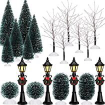 Check this out! Mini Christmas Village, Holiday Decor Diy, Christmas Lamp Post, Winter Tree Decorations, Street Lamp Post, Village Tree, Christmas Village Decorations, Christmas Village Lights, Christmas Village Sets