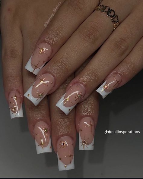 Nail Art Creative, Boring Nails, Hoco Nails, Girly Acrylic Nails, French Tip Acrylic Nails, Simple Acrylic Nails, French Acrylic Nails, Classy Acrylic Nails, Long Acrylic