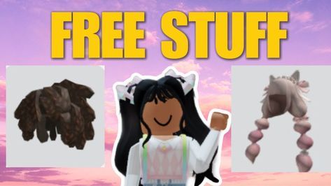 2 FREE Roblox Hairs - YouTube Roblox Hairs, Ultra Beauty, Cheap Hair Products, Free Hair, Free Items, Nars, My Blog, The Creator, Twitter