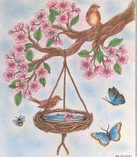 Spring Drawings Ideas Art Pencil, Colored Pencil Art Projects, Butterfly Art Painting, Easy Cartoon Drawings, Color Drawing Art, Easy Love Drawings, Arte Sketchbook, Book Art Diy, Cute Easy Drawings