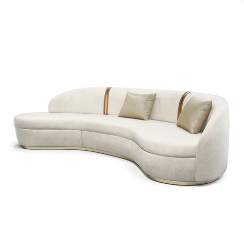 Otium - Capital Collections Fabric Sofa Design, Office Fit Out, Cream Sofa, Sofa Material, Curved Sofa, Design Del Prodotto, Fabric Sofa, Luxury Interior, Soft Furnishings