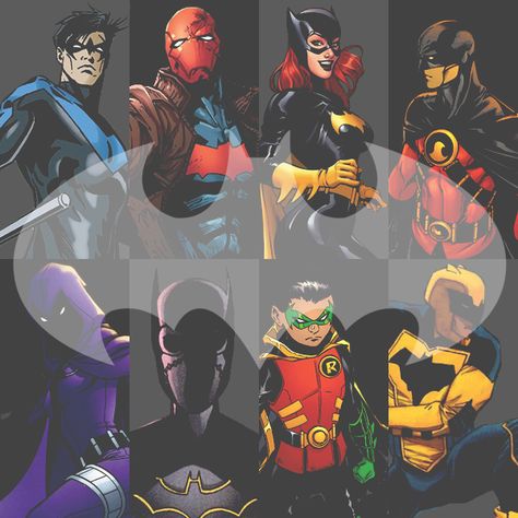 The batman's sidekicks Batman Sidekicks, The Bat Man, Batman Kids, I Am Batman, Barbara Gordon, Alessia Cara, The Den, Sleeping With Sirens, Red Robin