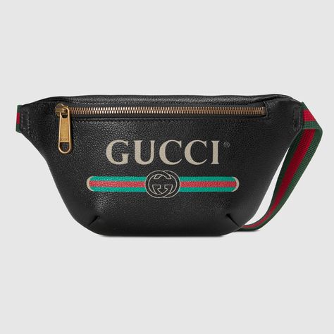 Gucci Print small belt bag - Gucci Women's Luggage & Lifestyle Bags 5277920GCCT8164 Gucci Fanny Pack, Small Belt Bag, Gucci Print, Gucci Leather Belt, Waist Purse, Womens Luggage, Gucci Gifts, Small Belt, The Eighties