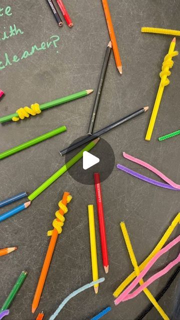 Selin ~ 🎨 🖍️ Reception Class Teacher 🖍️ 🎨 on Instagram: "Funky Fingers ~ I told my little ones I wanted to spruce up our pencils and if they could decorate the pencils with pipe cleaners. #eyfs #eyfsideas #eyfsteacher #eyfsinspiration #eyfsteacher #kindergarten #kindergartenteacher #prek #tufftray #funkyfingers" Fine Motor Activities Reception, Early Writing Activities Eyfs, Funky Fingers Year 1, Funky Fingers Eyfs, Reception Class, Funky Fingers, Fine Motor Activities For Kids, Writing Classes, Tuff Tray