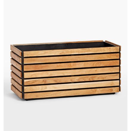 Small Herb Gardens, Rectangle Planters, Wooden Planter, Wall Art Wallpaper, Diy Deck, Wood Planters, Planter Box, Outdoor Dining Furniture, Outdoor Lounge Furniture