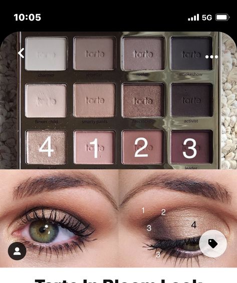 Tartelette In Bloom Looks, Tarte In Bloom Palette, Tarte In Bloom, Tartelette In Bloom Palette, Makeup Ide, Tarte Eyeshadow, Tarte Eyeshadow Palette, Tartelette In Bloom, Eyeshadow Tutorials