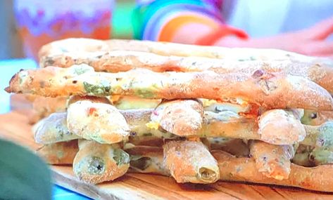 Ciabatta Bread Sticks, Paul Hollywood Bread Recipes, Baking Savory, Paul Hollywood Recipes, Homemade Ciabatta Bread, Yeast Bread Rolls, British Baking Show Recipes, Tzatziki Recipe, British Bake Off Recipes