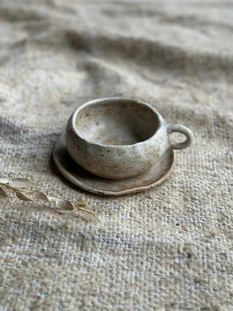 Pottery Cappuccino Cup Set Ceramic Mug Fantasy Earthy Mug Rustic Minimalist Large Mug Wabi Sabi Cup Housewarming Cozy Fall Cups Gift for Her - Etsy Ceramic Mug And Saucer, Pottery Cappuccino Cup, Ceramic Cup Designs, Fall Cups, Pottery Photography, Tea Cup Pottery, Handmade Dishes, Earthy Ceramics, Rustic Mug