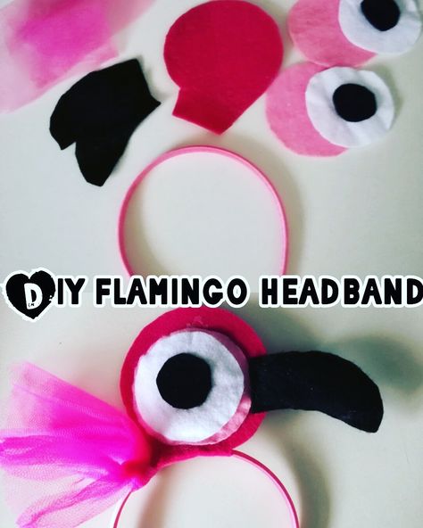 Diy flamingo headband Diy Flamingo Headpiece, Flamingo Hat Diy, Diy Flamingo Costume Women, Flamingo Costume Diy, Diy Flamingo Costume, Flamingo Headband, Diy Flamingo, Flamingo Costume, Diy Costumes Women