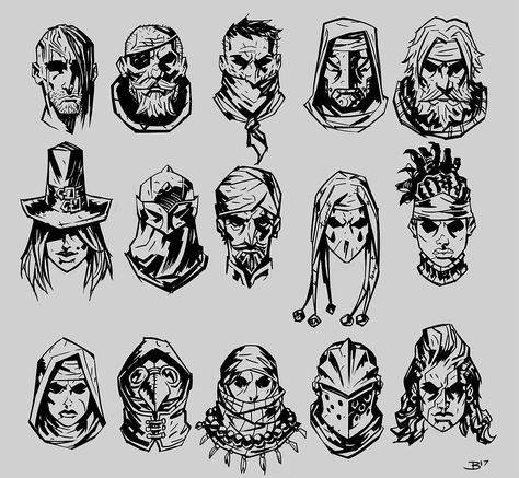 Bourassa (@BourassaArt) | Twitter The Darkest Dungeon Art, Darkest Dungeon Character Art, Darkest Dungeon Concept Art, Darkest Dungeon Art Style, Dungeon Drawing, Darkest Dungeon Art, Black And White Faces, Dungeon Ideas, Dark Dungeon