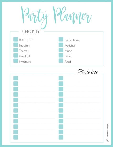 Are you planning a party? Want to be extra organized while doing that? Super! Simplify your party planning and grab this free party planning checklist. The post has step-by-step instructions that cover all the small and big things you need to plan and do while planning a successful party!  #planning #printable #planner #partyplanning #simple Free Printable Party Planner, Party Planner Checklist, Party Planning Printable, Menu Planner Printable, Party Planning Checklist, Checklist Printable, Printable Checklist, Party Printables Free, Checklist Template