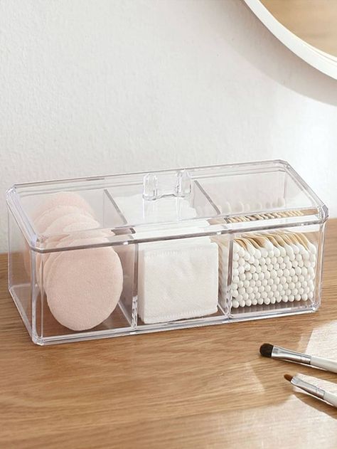 Clear Cosmetic Storage Box Rangement Makeup, Penyimpanan Makeup, Make Up Storage, Acrylic Organizer Makeup, Úložný Box, Acrylic Organizer, Storage Boxes With Lids, Makeup Box, Cosmetic Storage