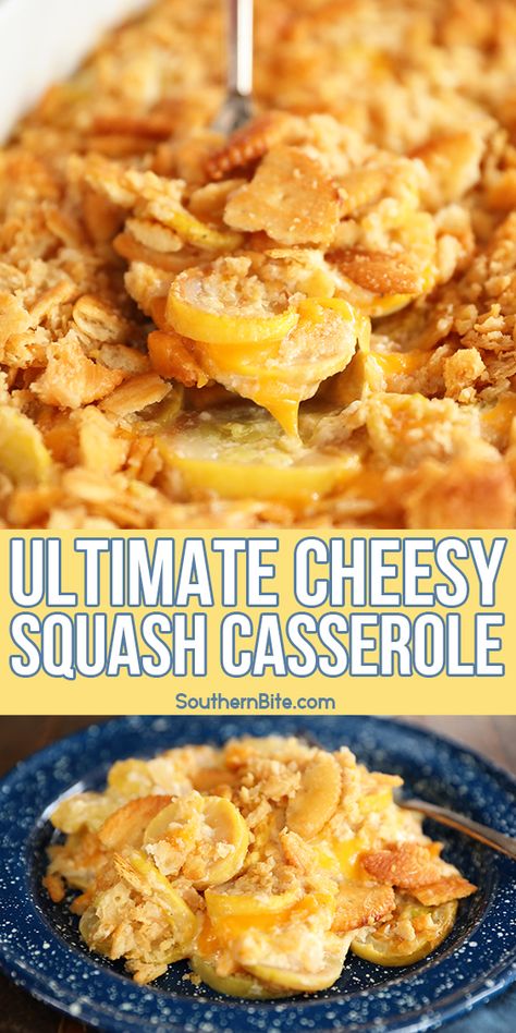 Cheesy Squash Casserole, Easy Squash Casserole, Cheesy Squash, Recipes Squash, Southern Squash Casserole, Vegetables Dishes, Yellow Squash Casserole, Yellow Squash Recipes, Cracker Toppings