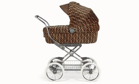 Twin Strollers Luxury, Fendi Stroller, Luxury Stroller For Twins, Juicy Couture Stroller, Luxury Baby Fashion, Baby Pink Clothes, Baby Lux, Silver Cross Wave Stroller, Twin Strollers