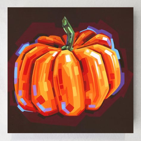 The Obanoth Art, The Obanoth, Acrylic Pumpkin Painting, Pumpkin Artwork, Oil Pastel Art, Pumpkin Colors, Paint Marker, Pastel Art, Painted Pumpkins