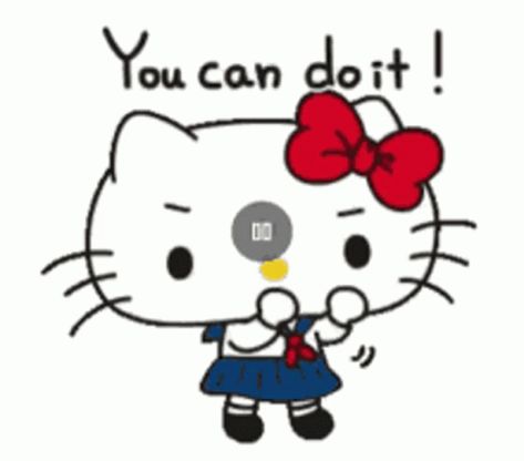 You Can Do It Gif, Stickers Hello Kitty, It Gif, Animal Cartoons, Up Animation, Hello Kitty Images, Amazing Gifs, Hello Kitty Characters, Gif Animation