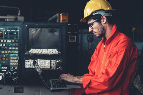 Skillful factory worker working with laptop computer to do procedure checklist . Factory production line operator occupation quality control concept . #AD , #Advertisement, #computer, #laptop, #checklist, #procedure, #factory Working With Laptop, Factory Worker, Production Line, Ux Ui, Computer Laptop, Laptop Computers, Quality Control, Laptop, Computer