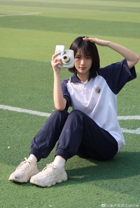 P.e Uniform Korean, Pe Uniform Outfit, Pe Uniform School Korean, Pe Uniform Aesthetic, Gym Uniform School, School Gym Outfits, School Gym Uniform, School Uniform Outfits Aesthetic, Thai School Uniform