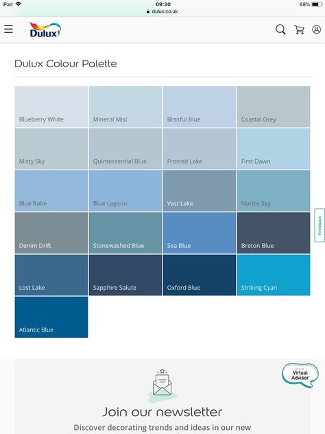 Dulux Blue Paint, Dulux Blue, Blue Office Decor, Boys Bedroom Colors, How To Start Painting, Blue Boys Bedroom, Room Color Combination, Dulux Paint, Color Combinations Paint