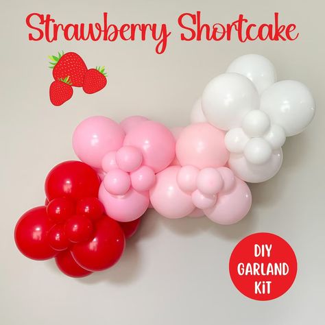 Pink DIY Balloon Garland Kit, Baby Shower, White, Pastel Pink, Red, First Birthday, Berry Sweet O... | Etsy (US) Red First Birthday, Berry First Birthday Cake, Strawberry Romper, Sweet One Birthday, First Birthday Balloons, Baby Shower Garland, Pink Diy, Baby Shower Theme Decorations, First Birthday Cake Topper