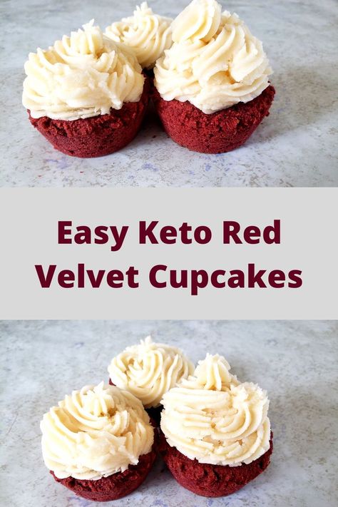 This recip eis designed to teach everyone hwo to make easy keto red velvet cupcakes Keto Cupcakes, Postre Keto, Cupcakes With Cream Cheese Frosting, Keto Tips, Keto Sweets, Keto Friendly Desserts, Low Carb Dessert, Keto Brownies, Velvet Cupcakes