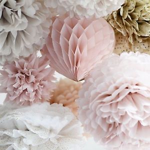 Wedding-decorations-15-tissue-paper-pompoms-set-mixed-sizes-medium-small-mini Pastel Wedding Decorations, Wedding Pom Poms, Blush Wedding Decor, Pink Wedding Decorations, Paper Pom Pom, Pastel Birthday, Dusty Blush, Paper Balls, Tissue Paper Pom Poms