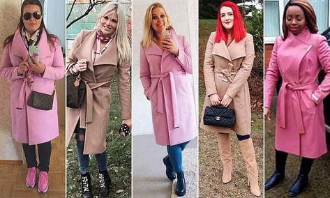 Ted Baker Sandra wrap coat is most popular coat on Instagram Wrap Coat Outfit, Pink Coat Outfit, Ted Baker Coat, Wool Wrap Coat, Pink Wrap, Coat Outfit, Wool Wrap, Pink Coat, Wrap Coat