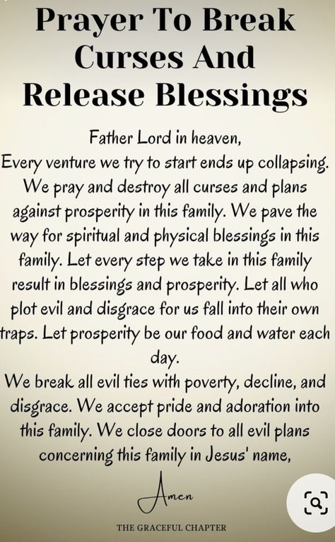 Prayer To Break Curses And Evil People, Prayers To Break Witchcraft, Powerful Prayers For Breakthrough, Curse Breaking Prayers, Prayers To Break Strongholds, Prayer Against Curses, Prayer To Break Curses, Financial Prayers, Prayer For My Family