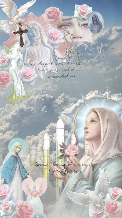 #catholic #mary #mother #roses Mother Mary Wallpaper, Bible Verse Wallpaper Iphone, Bible Quotes Background, Catholic Artwork, Catholic Veil, Catholic Wallpaper, Virgin Mary Art, Mexican Culture Art, Comforting Bible Verses