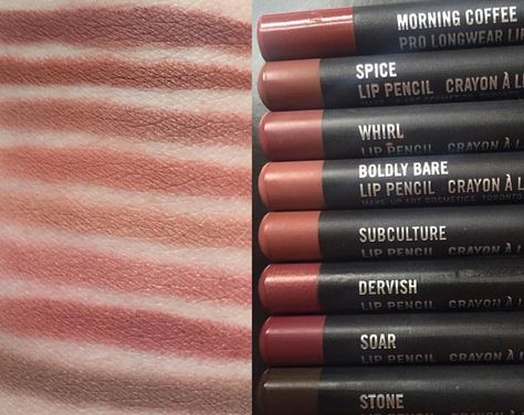 MAC JUNKIES - Bahrain on Instagram: “#Swatches 💚 What's your favorite? . . image via @kissy82 #lipliner #lipstick #instamakeup #makeupporn #makeuphaul #makeup #makeupartist #makeuphaul #makeupjunkie #maccosmetics #macjunkies #makeupvideos #makeuptutorials” Mac Lip Liner, Lip Pencil Colors, Maquillage Yeux Cut Crease, Mac Lip Pencil, Mac Lip, Lip Combos, Mac Lips, Best Mac, Lip Makeup Tutorial