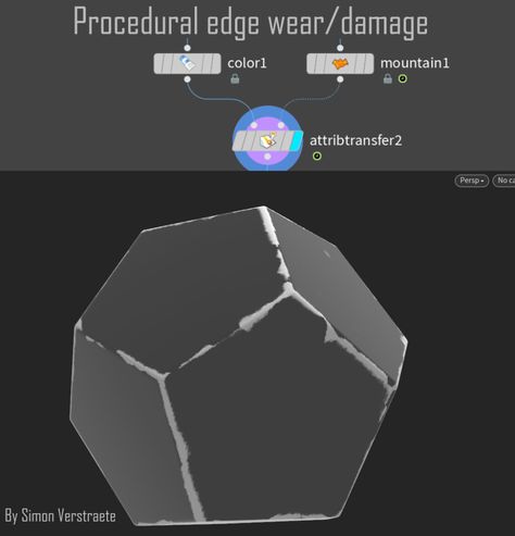 Houdini Edge Wear | SideFX Houdini Vfx, Video Game Design, Unreal Engine, Thinking Of You, Disney, How To Wear