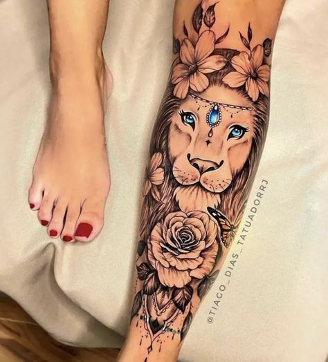 Tattoos For Women Unique, Back Of Leg Tattoos, Animal Tattoos For Women, Cute Owl Tattoo, Cute Thigh Tattoos, Stomach Tattoos Women, Shin Tattoo, Feminine Tattoo Sleeves, Cool Wrist Tattoos