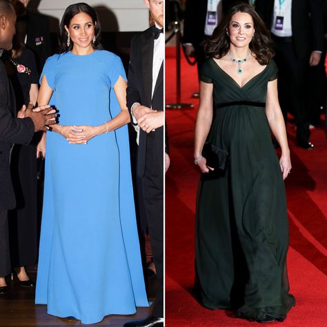 Meghan Markle and Kate Middleton Maternity Style, Compared Kate Middleton Maternity, Kate Middleton Pregnancy Style, Meghan Markle Maternity, Kate Middleton Maternity Style, Meghan Style, Modest Chic, Meghan Markle And Prince Harry, Duchess Meghan, Formal Maternity Dress